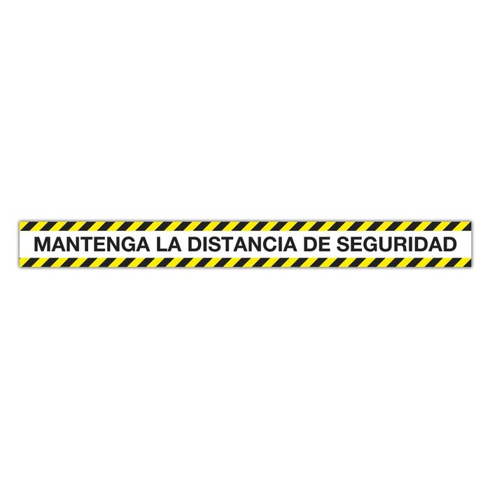 Cinta Adhesiva Mantenga la Distancia de Seguridad 100 x 10 cm APLI Imagen principal del producto