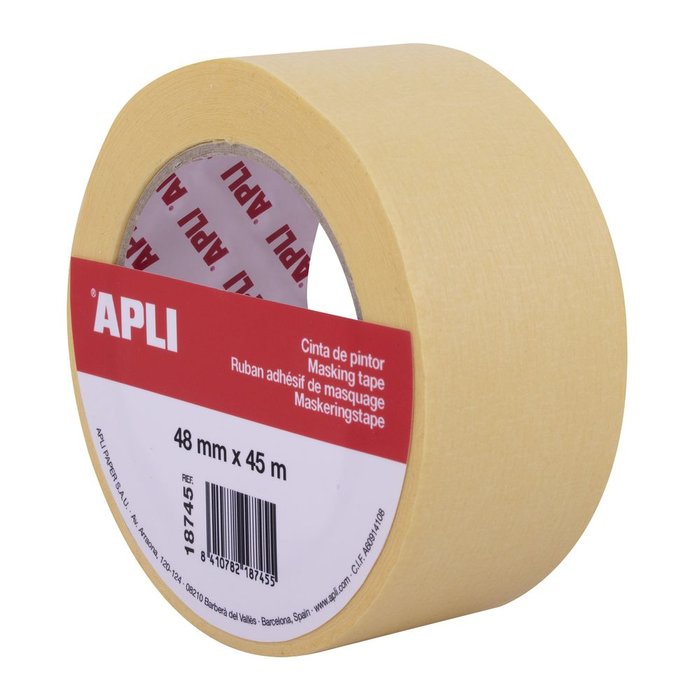 CINTA DE PINTOR 48 MM X 45 M FORMATO INDIVIDUAL | 1 UNIDADES | (APLI MANUALIDADES) Imagen principal del producto