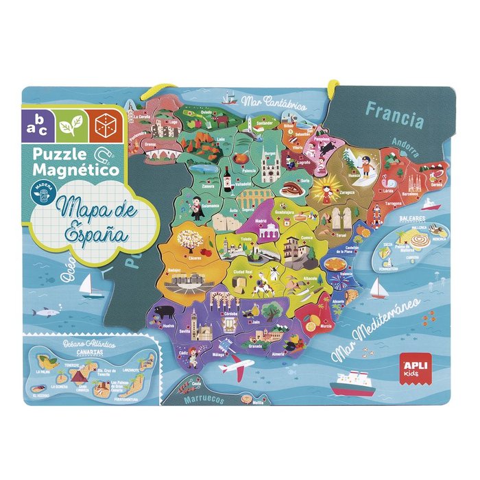 PUZLE MAGNETICO ESPAÑA 50 PIEZAS APLI | APLI JUEGOS | 1 UNIDAD | 8410782188933 Imagen principal del producto