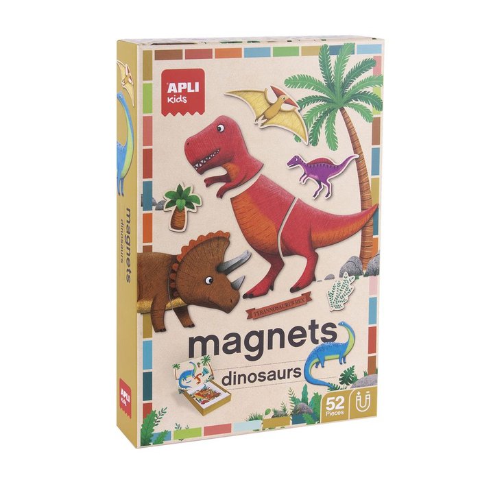 JUEGO MAGNETICO FUN DINOS 52 PIEZAS | APLI JUEGOS | 1 UNIDAD | 8410782192336