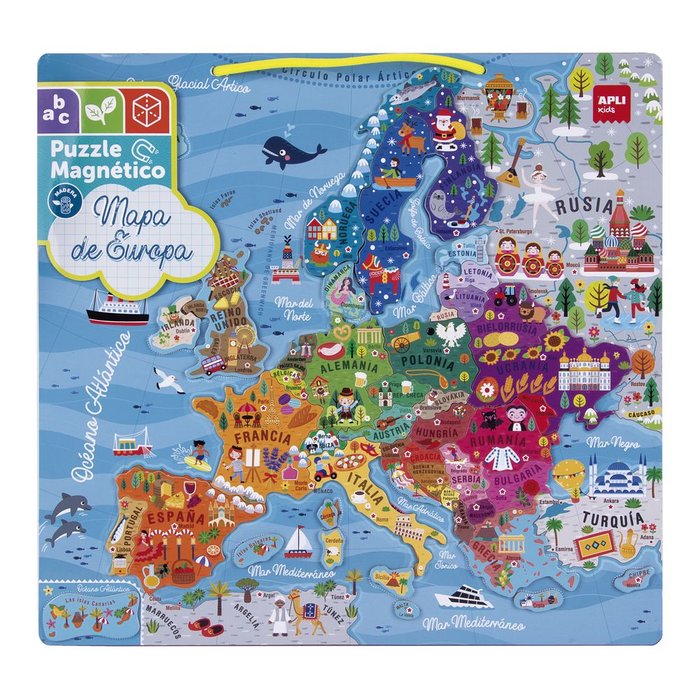 PUZLE MAGNETICO EUROPA 45 PIEZAS APLI | APLI JUEGOS | 1 UNIDAD | 8410782192466 Imagen principal del producto