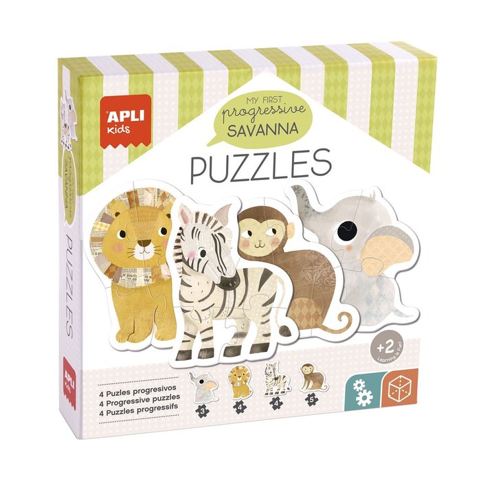 PUZZLE INFANTIL MI PRIMERA SABANA 3-4-5 PIEZAS 4 PUZZLES | APLI JUEGOS | 1 UNIDAD | 8410782194408 Imagen principal del producto
