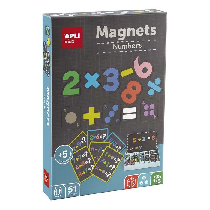 JUEGO MAGNETICO NUMEROS 51 UNIDADES | APLI JUEGOS | 1 UNIDAD | 8410782194446 Imagen principal del producto