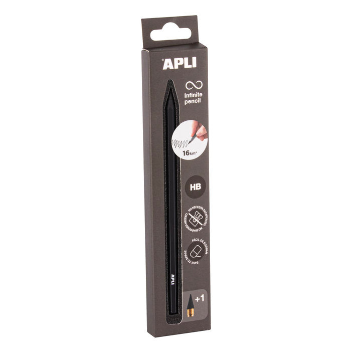 Pack de 12 Lapices Infinito Infinite Pencil Hb Negro APLI
