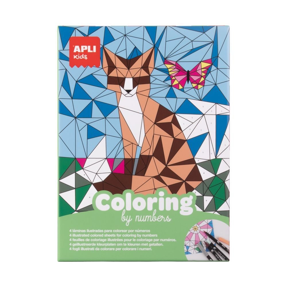 JUEGO COLORING BY NUMBERS ANIMALES | APLI JUEGOS | 1 UNIDAD | 8410782200772