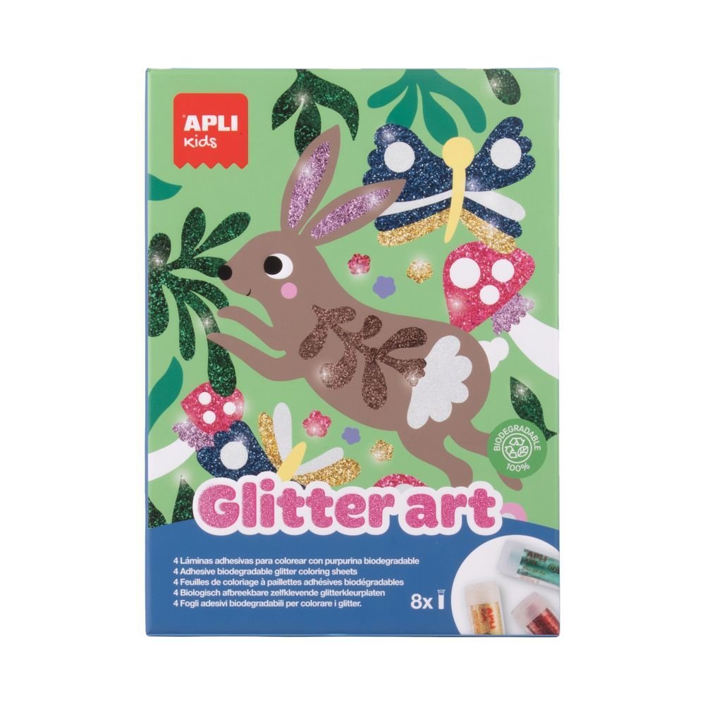 JUEGO LAMINA GLITTER ART BIODEGRADABLE | APLI JUEGOS | 1 UNIDAD | 8410782200789 Imagen principal del producto