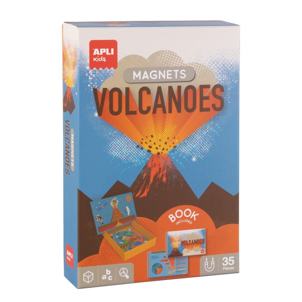 JUEGO MAGNETICO VOLCANES 35 PIEZAS | APLI JUEGOS | 1 UNIDAD | 8410782201403