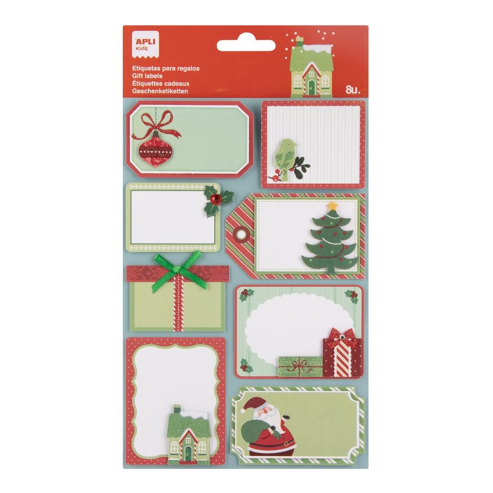 Etiquetas regalo árbolito Apli Manualidades Pack 1 hoja Imagen principal del producto