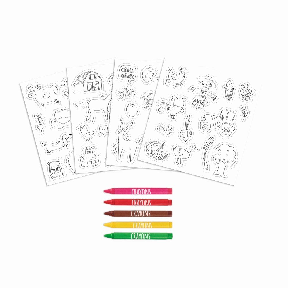 Set Pegatinas Coloreables Granja - Apli Juegos