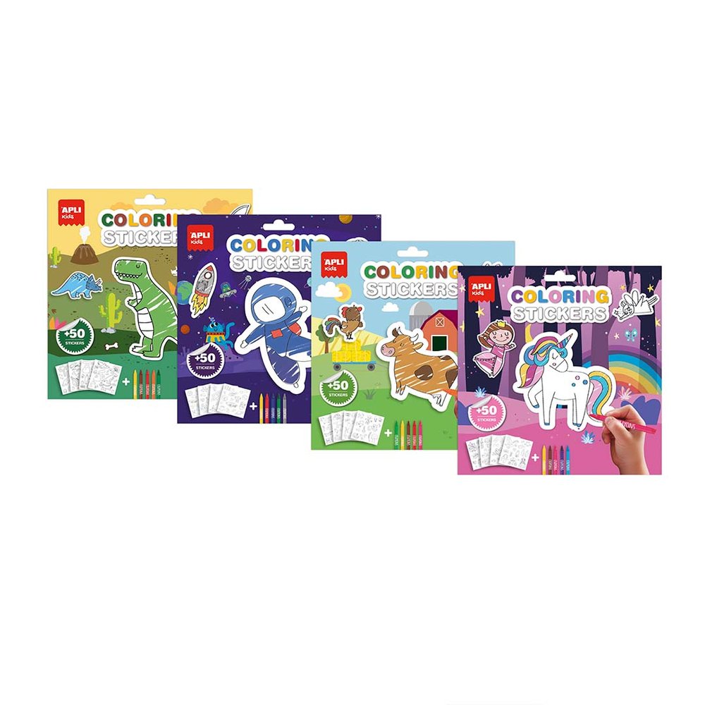 Set Pegatinas Coloreables Granja - Apli Juegos