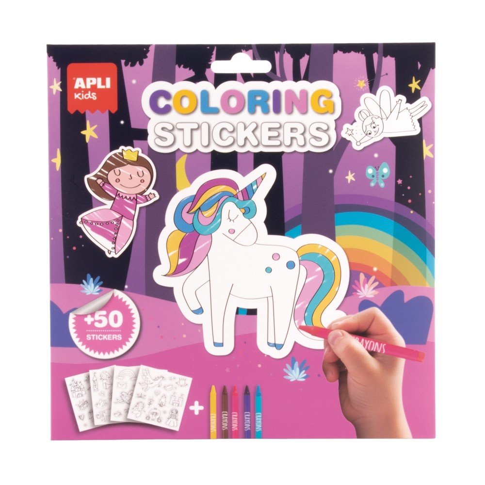 Pegatinas Coloreables Princesas - Apli Juegos