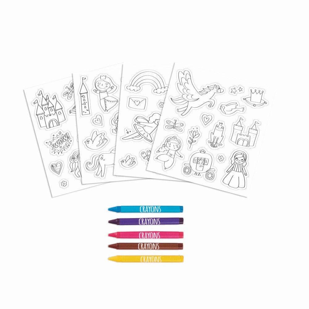 Pegatinas Coloreables Princesas - Apli Juegos