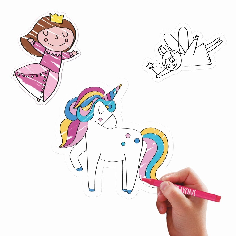 Pegatinas Coloreables Princesas - Apli Juegos