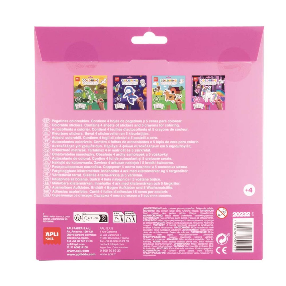 Pegatinas Coloreables Princesas - Apli Juegos
