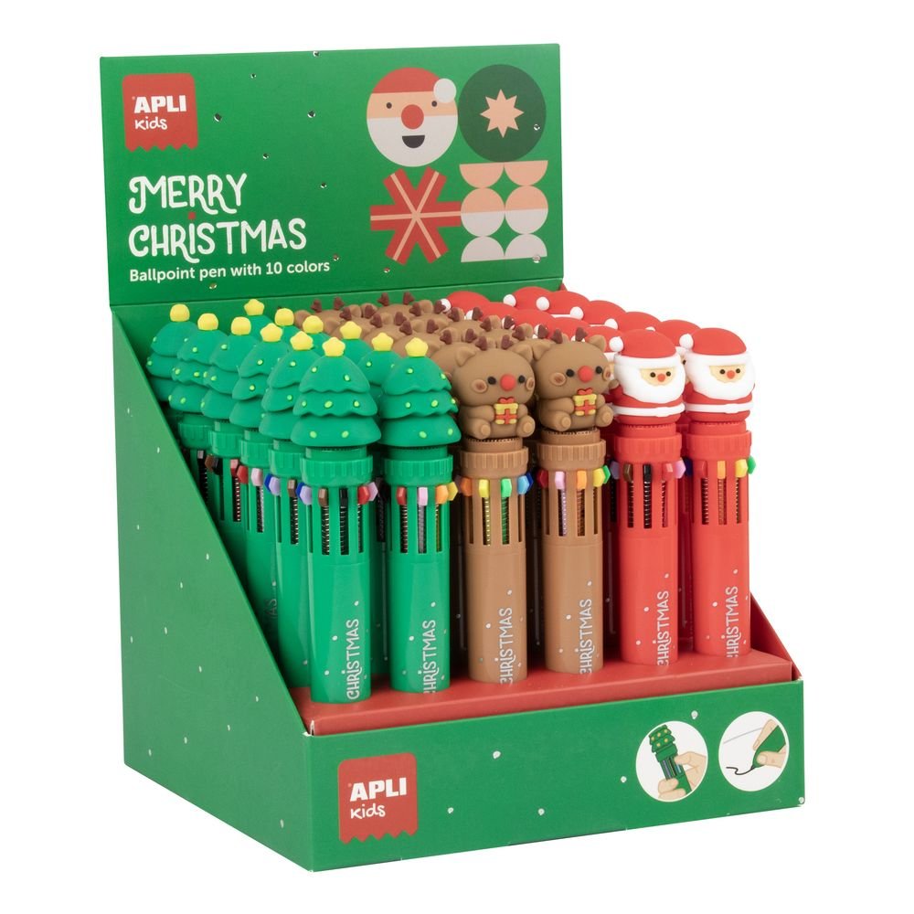Exp 36 Bolígrafos 10 Tintas Navidad Surtidos APLI Imagen principal del producto