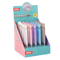 EXPOSITOR 25 PORTAMINAS APLI 0,7MM SHAKE PASTEL SURTIDOS | 25 UNIDADES | (APLI)