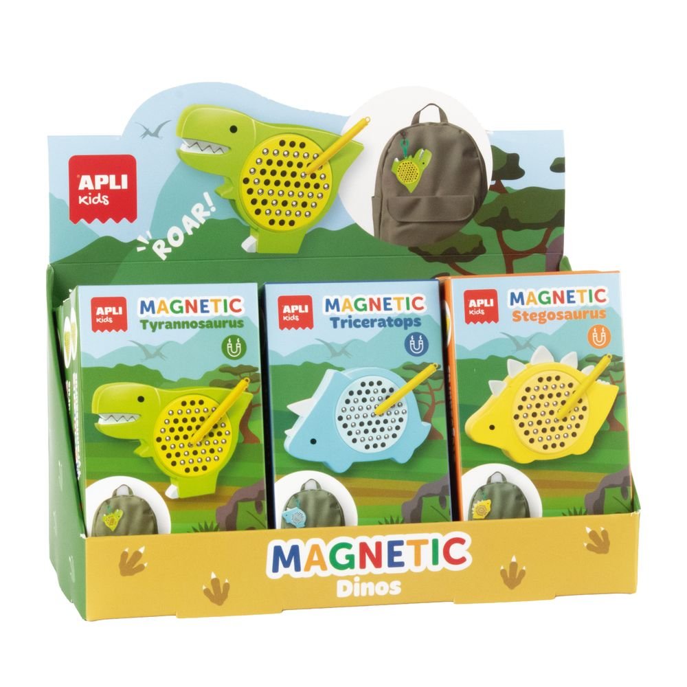 Pizarras magnéticas mini Dinos, 9 unidades Apli