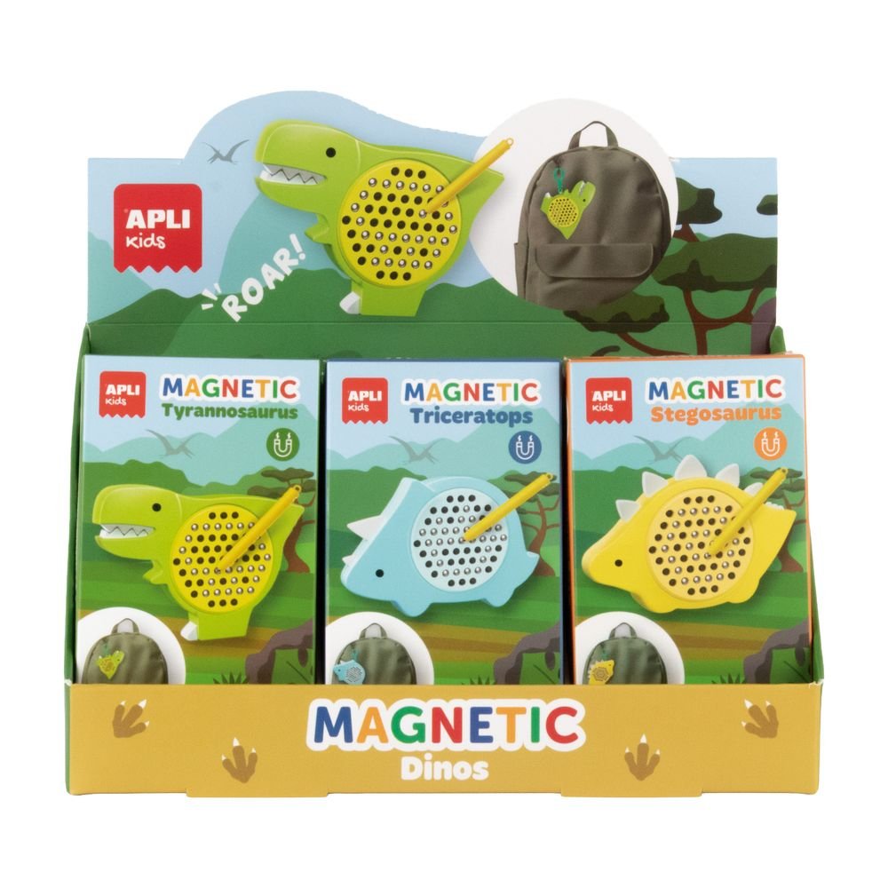 Pizarras magnéticas mini Dinos, 9 unidades Apli