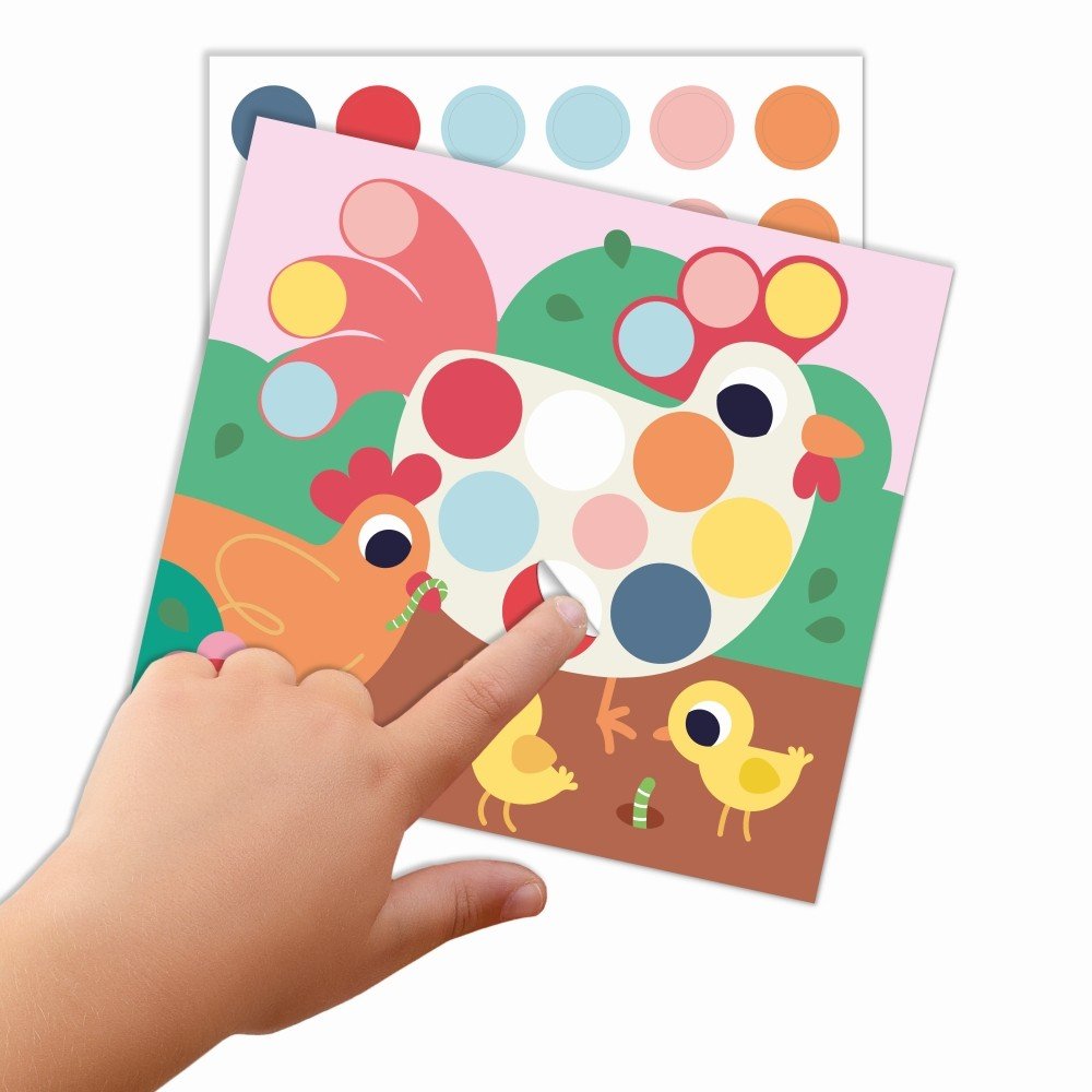 Juego de gomets geométricos Granja - Apli Juegos