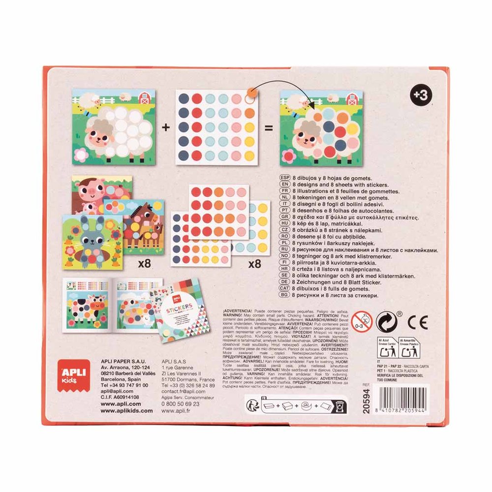 Juego de gomets geométricos Granja - Apli Juegos