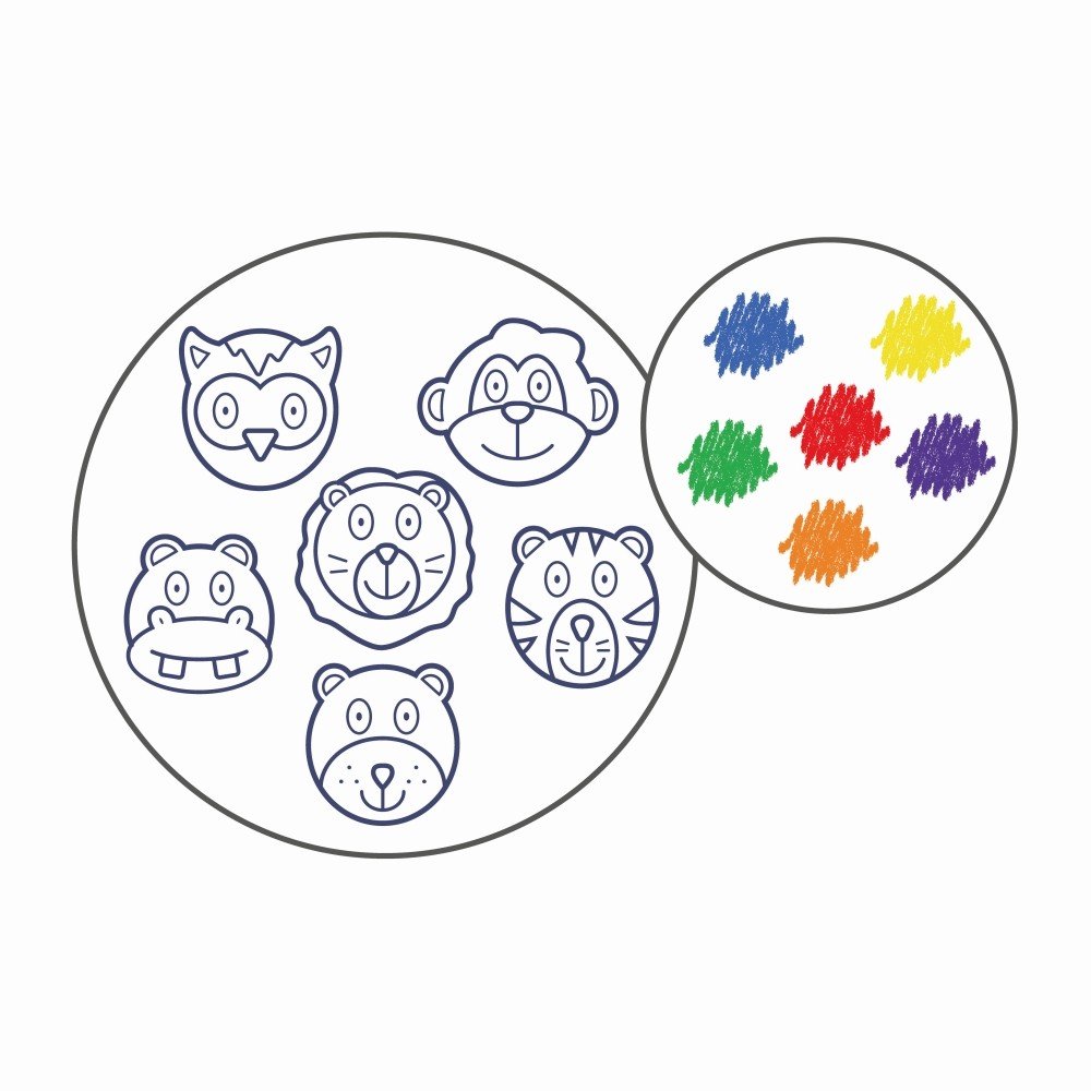 Ceras con forma de animales Apli Kids, pack 6 unidades