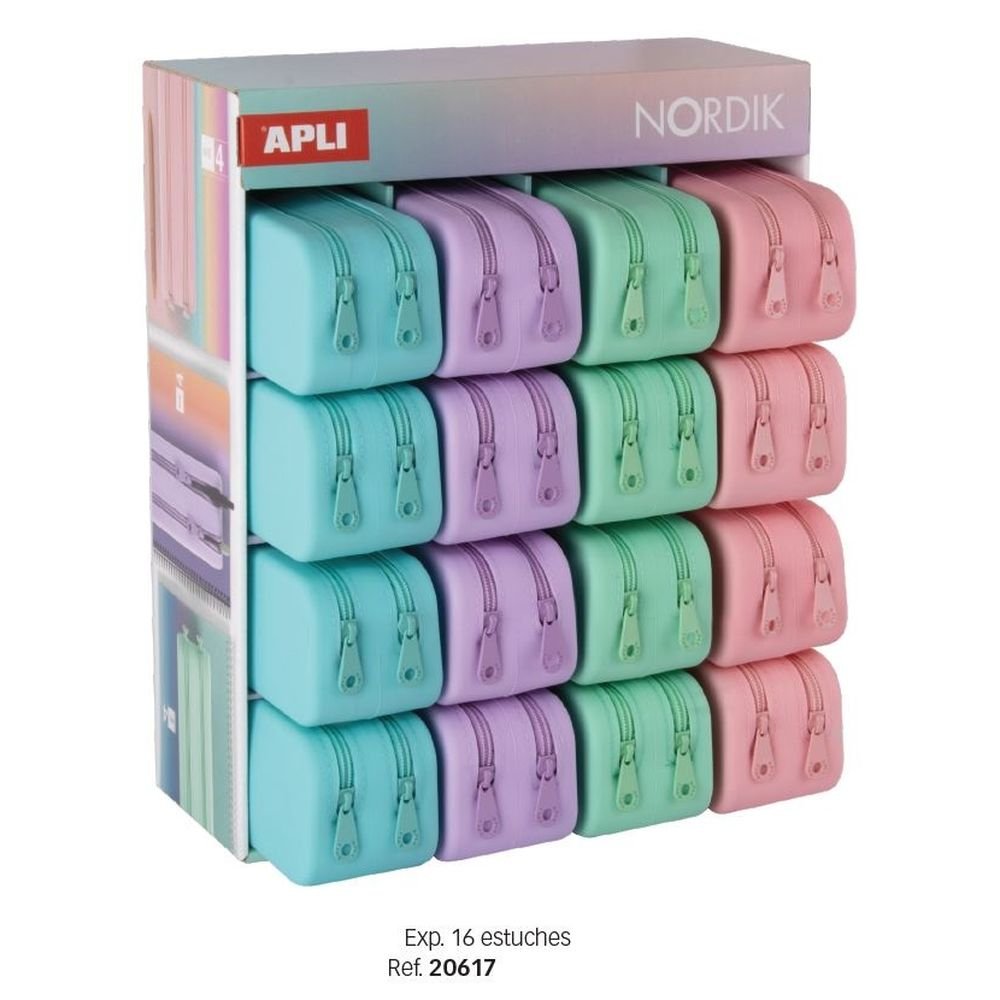 Expositor 16 Estuches Silicona Dobles Nordik APLI Diseño
