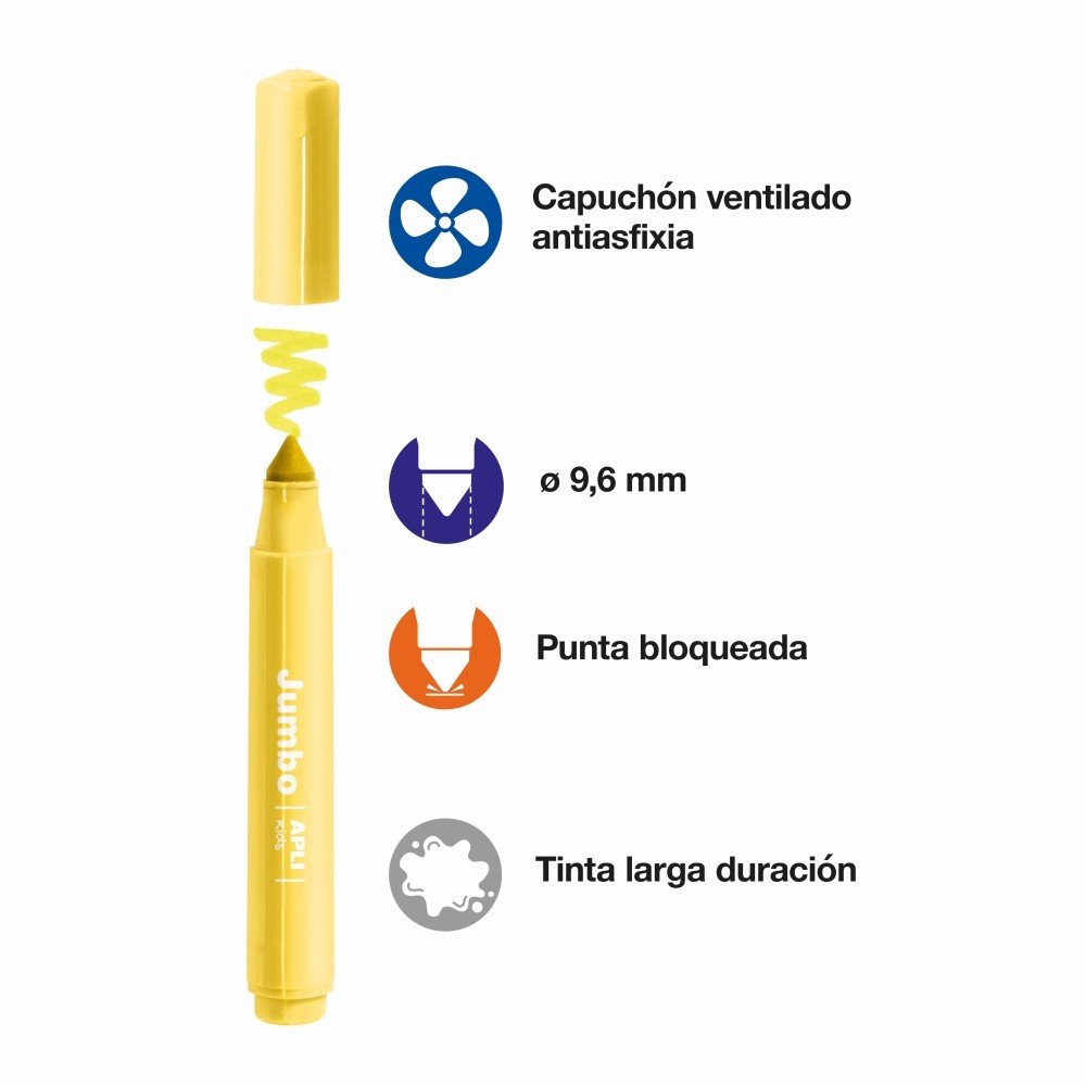 Rotuladores Jumbo 14 colores Apli Manualidades