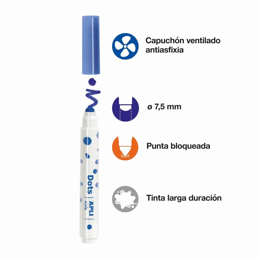 Rotuladores Dots 14 colores APLI Kids