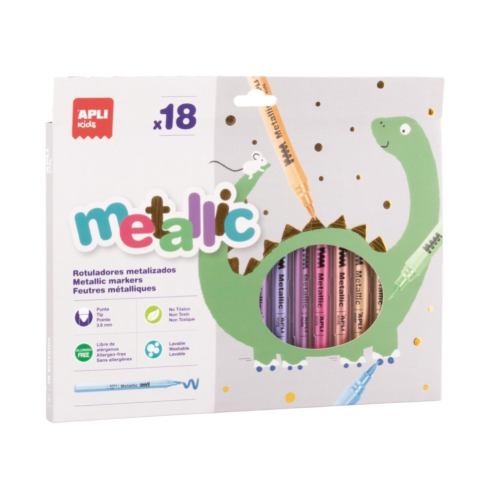 Rotuladores Metallic 18 colores - APLI