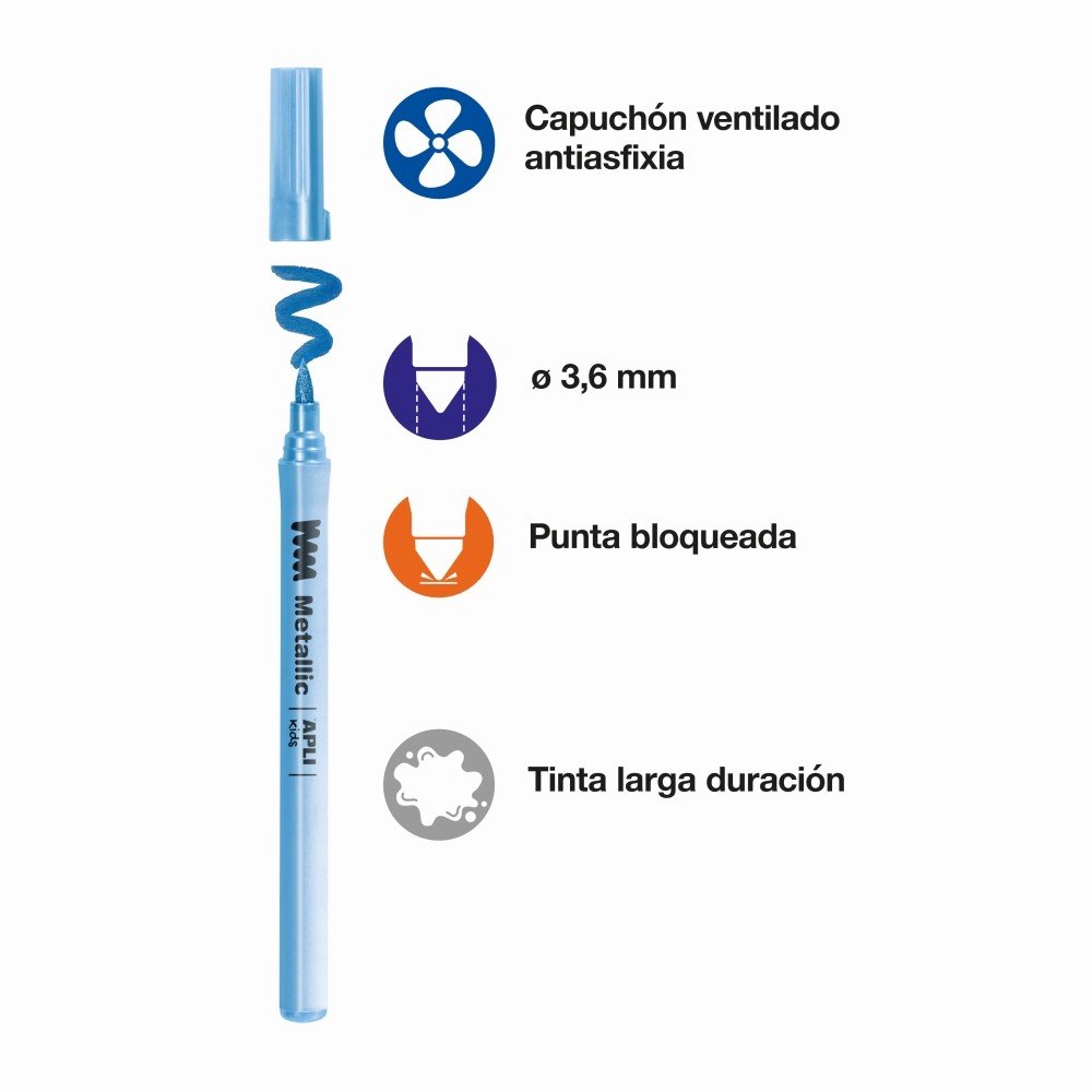 Rotuladores Metallic 18 colores - APLI