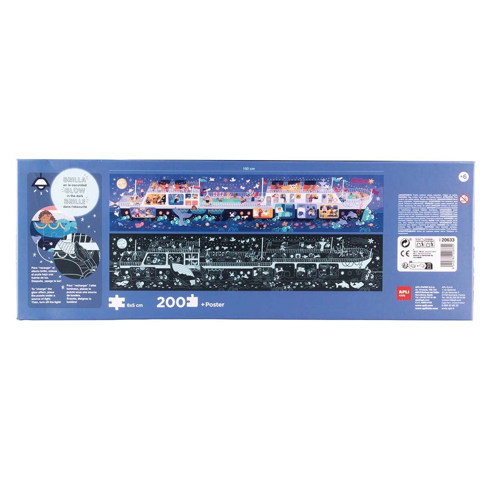 Puzle Glow in the Dark Barco 200 piezas - Apli