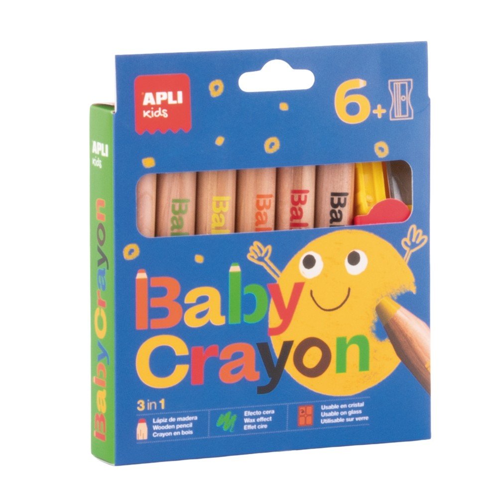 Baby Crayon 6 colores Apli Manualidades