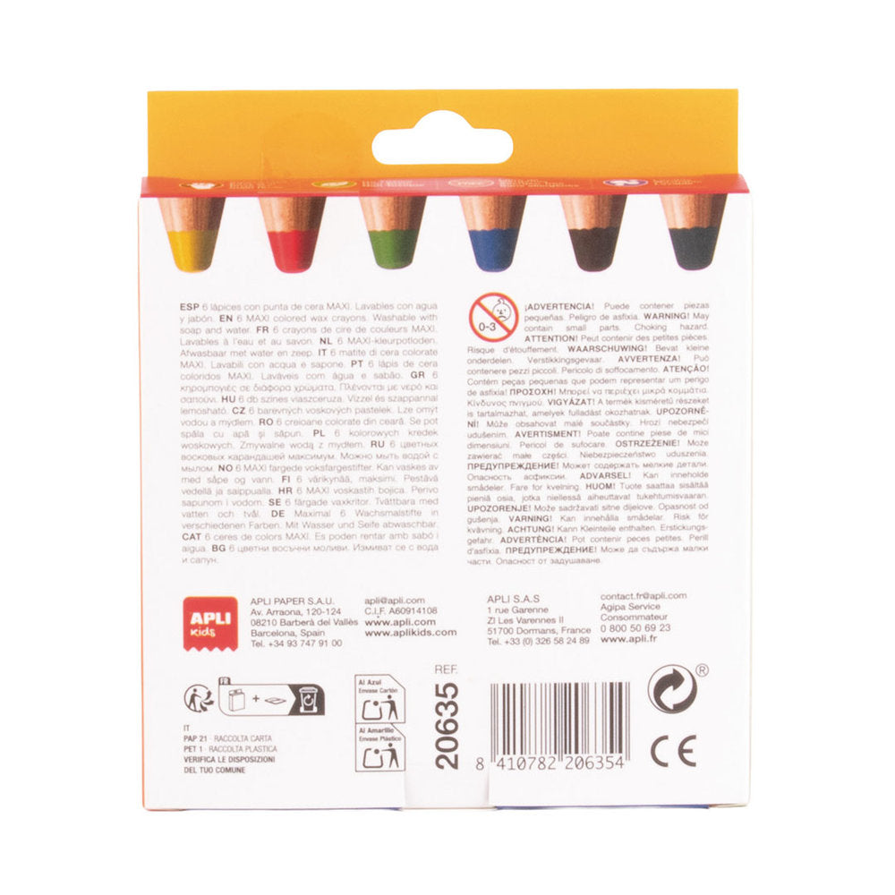 Baby Crayon 6 colores Apli Manualidades