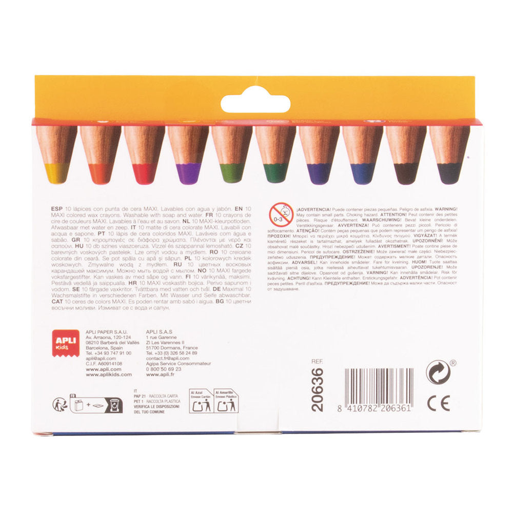 Baby Crayon lápices gruesos 10 colores APLI