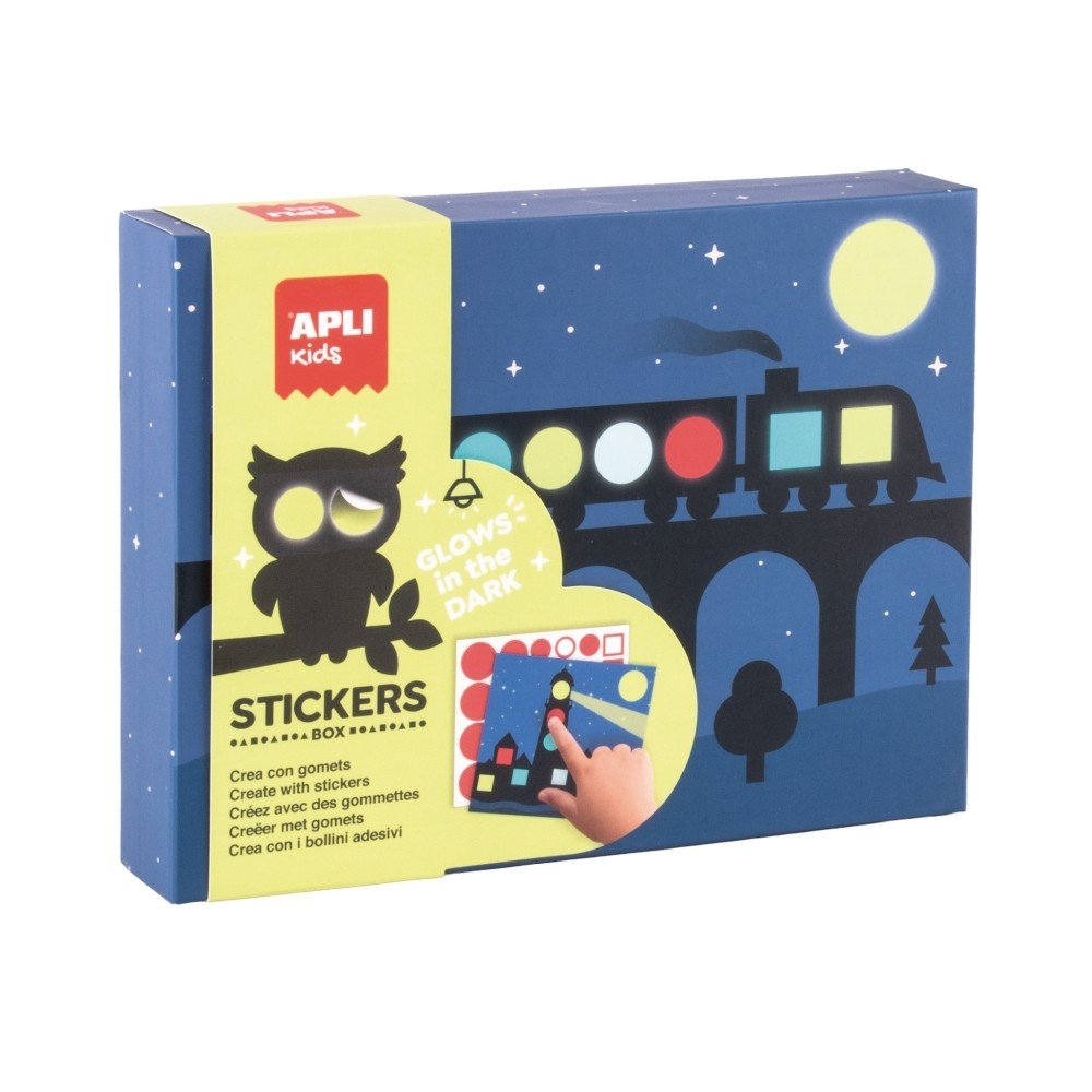 Juego de gomets Glow in the Dark Tren | Apli Juegos