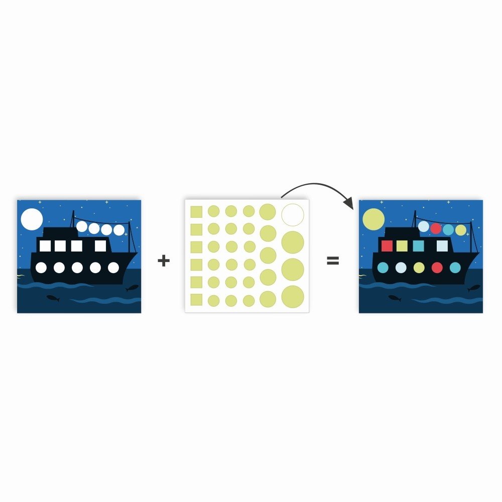 Juego de gomets Glow in the Dark Tren | Apli Juegos