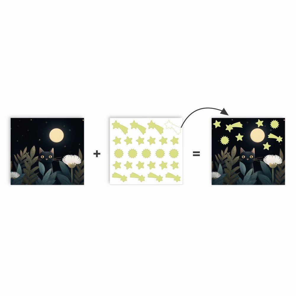 Juego de stickers Glow in the Dark Oso - Apli Juegos