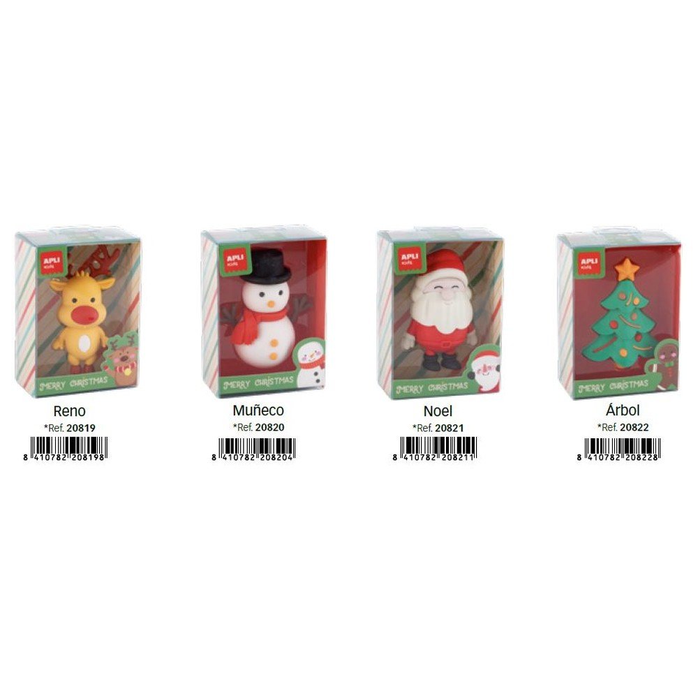 Expositor 12 gomas borrar navidad maxi Apli