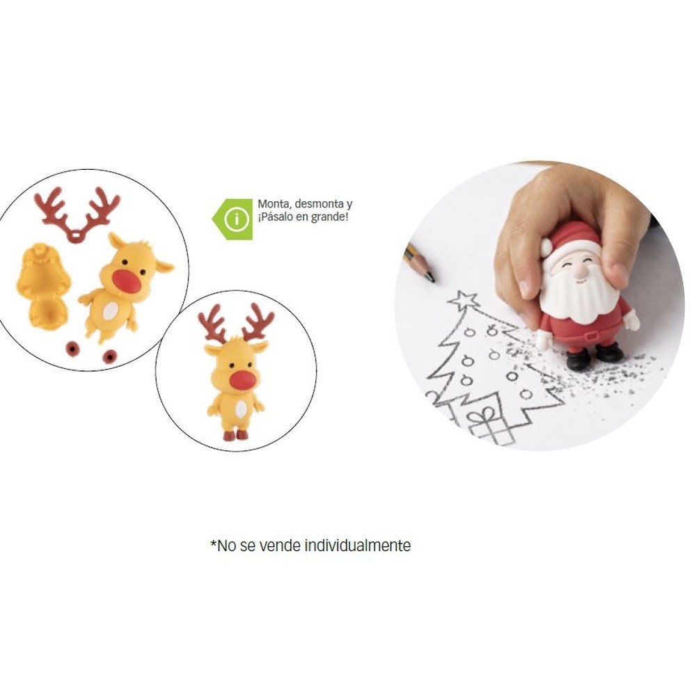 Expositor 12 gomas borrar navidad maxi Apli