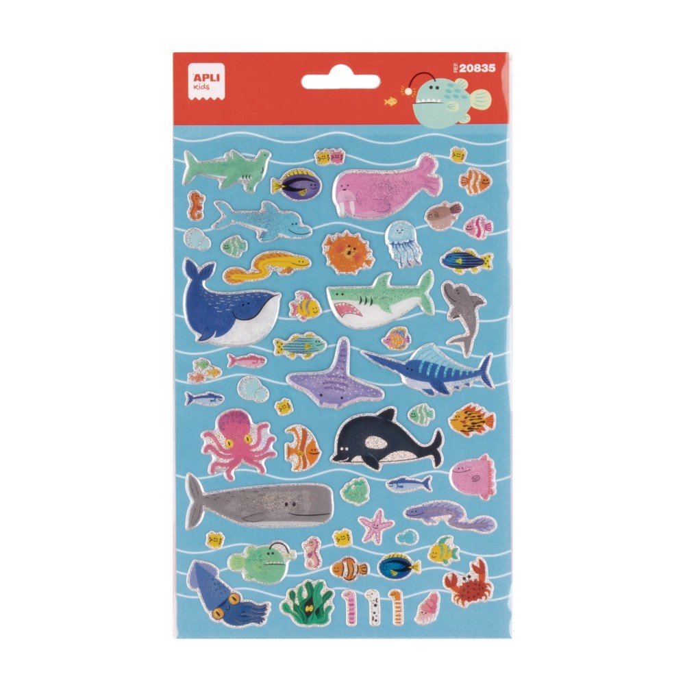 Pegatinas Maxi Océano Apli, pack de 5 unidades