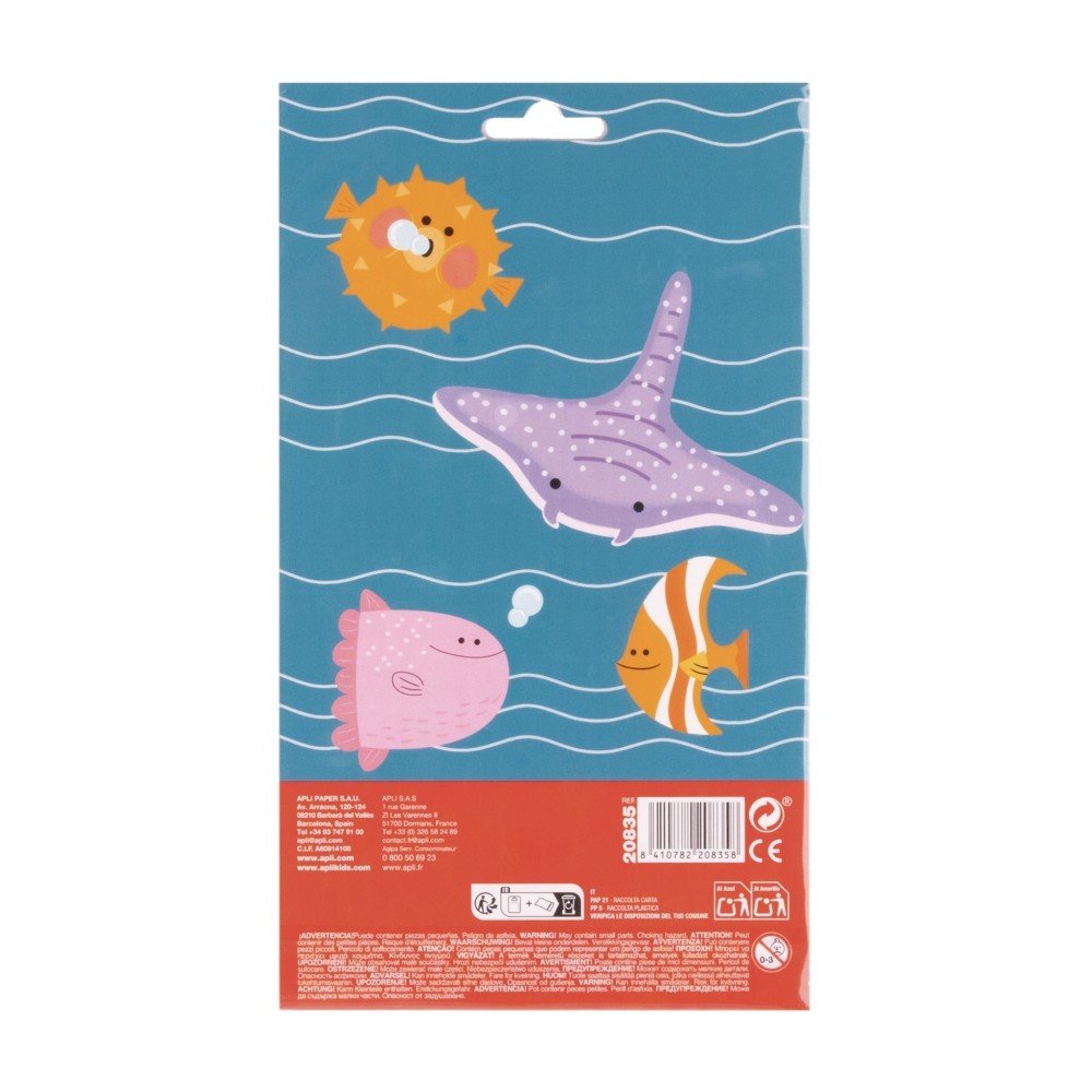 Pegatinas Maxi Océano Apli, pack de 5 unidades