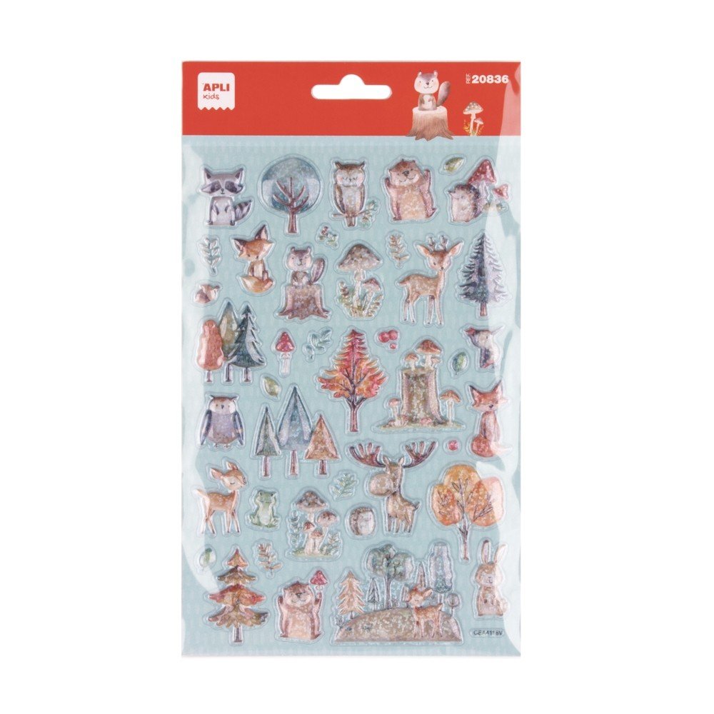 Pegatinas Maxi Bosque Apli, pack de 5 unidades