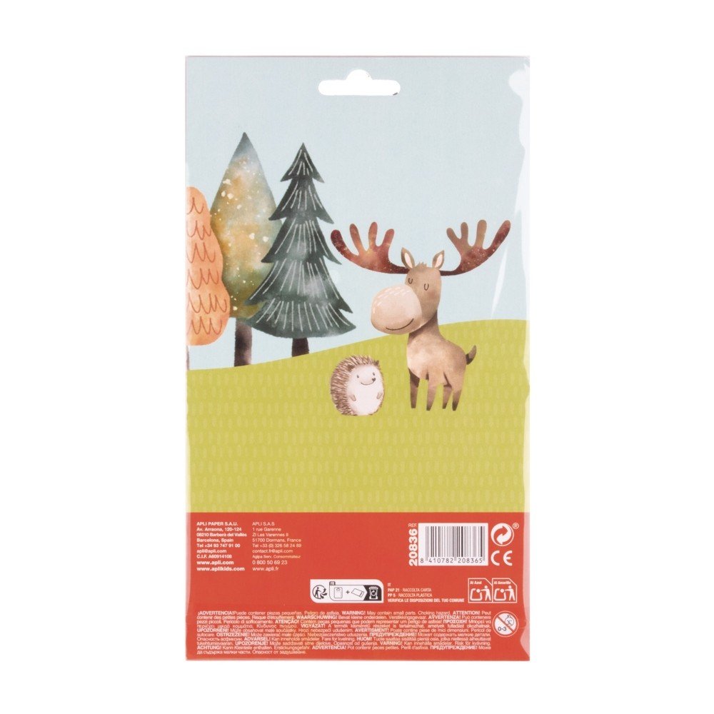 Pegatinas Maxi Bosque Apli, pack de 5 unidades