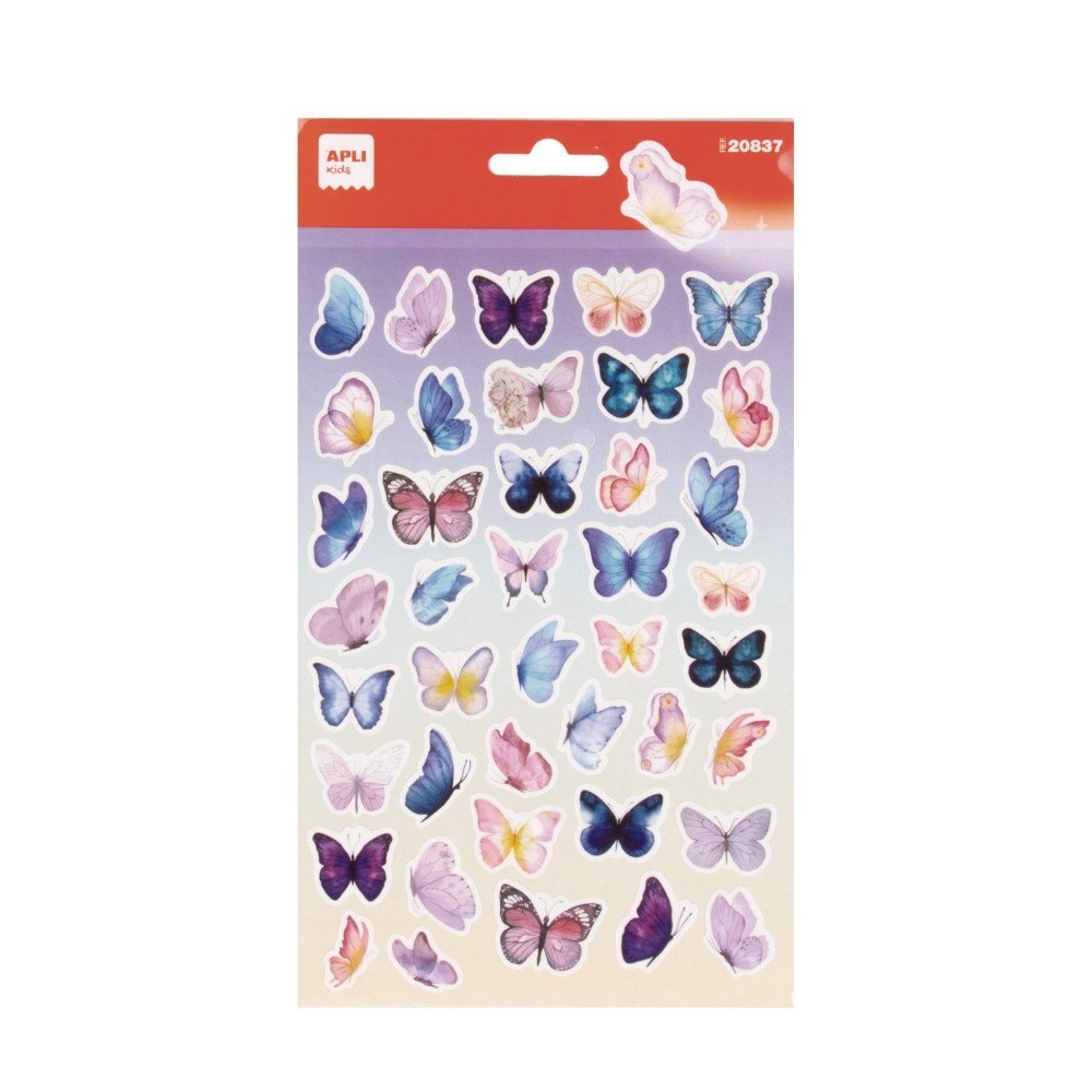 Pegatinas Maxi Mariposas Apli, 5 unidades