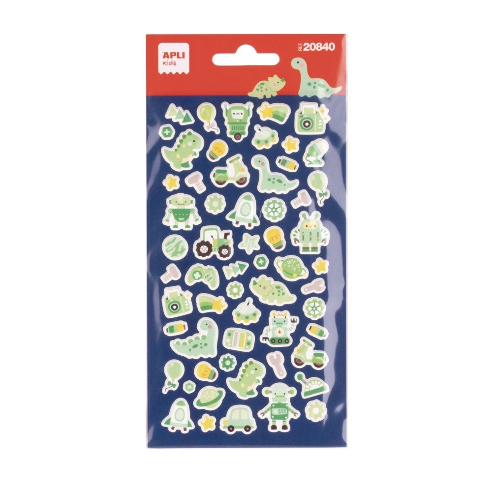 Pegatinas Dinos Robot Apli - Pack 5 unidades