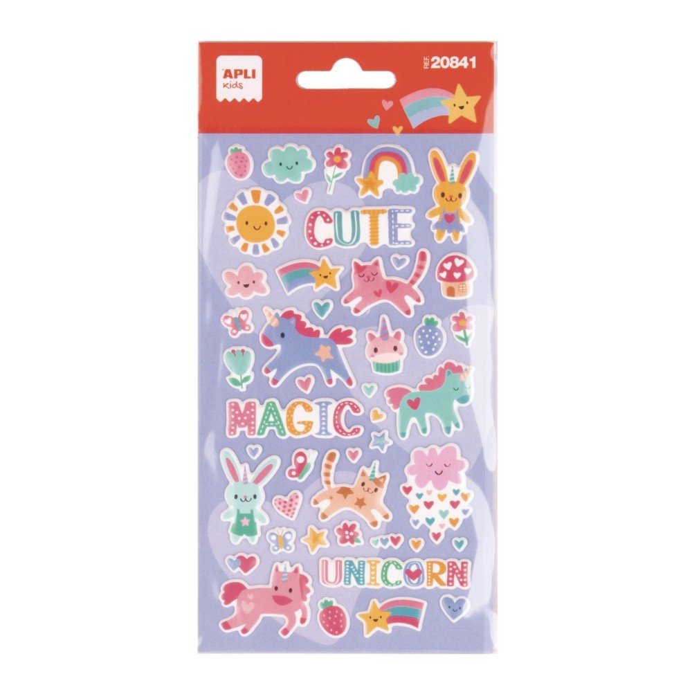 Blister pegatinas Magic surtidas Apli, pack 5 unidades