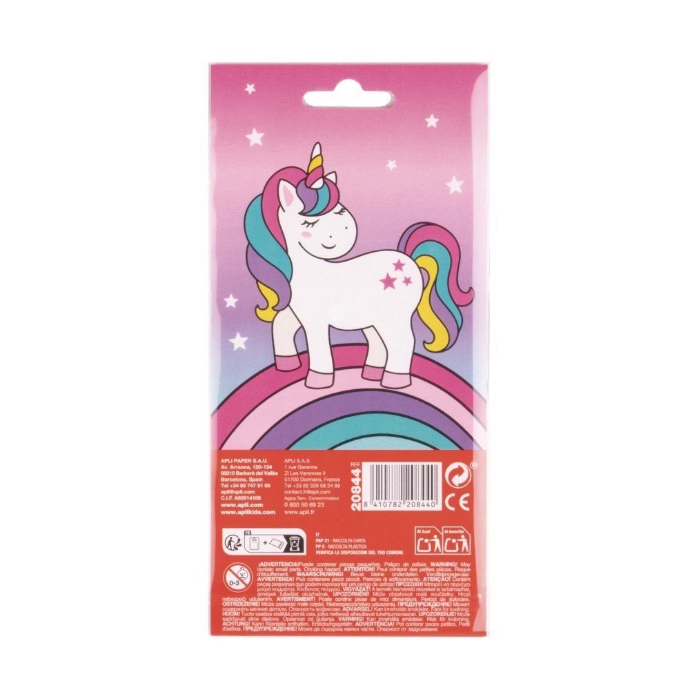 Pegatinas Unicornio Rainbow - Blíster 5 unidades Apli