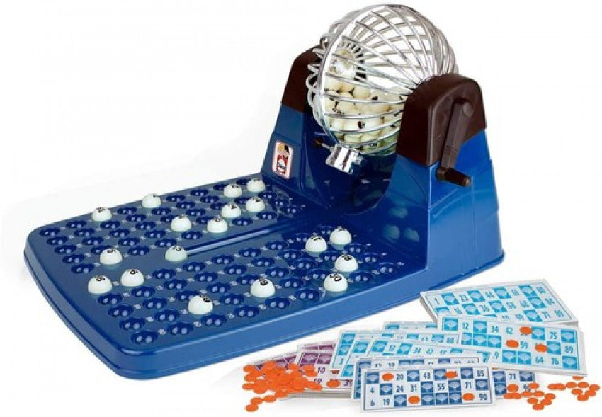 Bingo Deluxe con 72 Cartones Color Azul Chicos