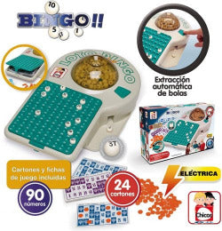 Bingo eléctrico 24 cartones juego de mesa para niños y adultos Chicos