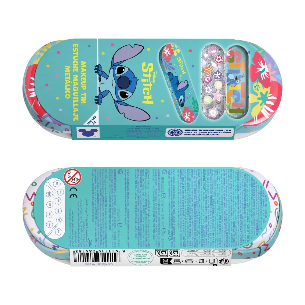 Estuche metálico de maquillaje Stitch - Airval